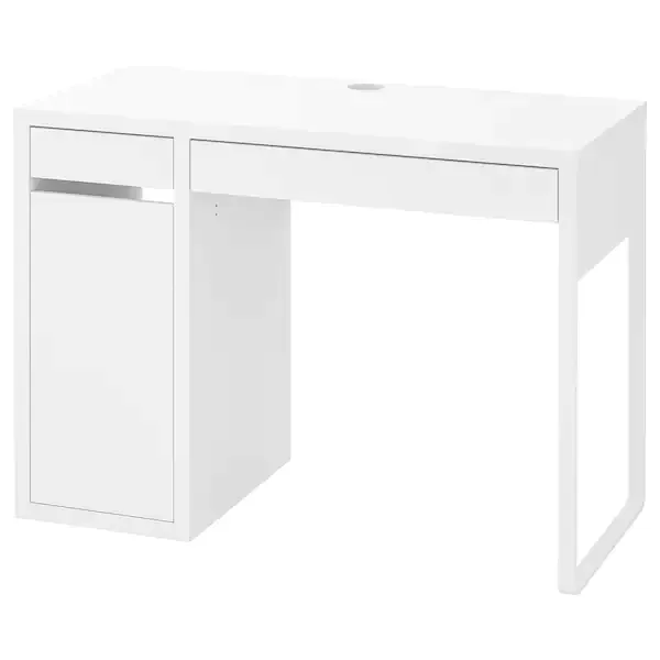IKEA MICKE biurko z szafką 105x75x50 - BIAŁY