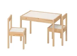 ikea-latt-stolik-2-krzesla-drewniany-dzieciecy