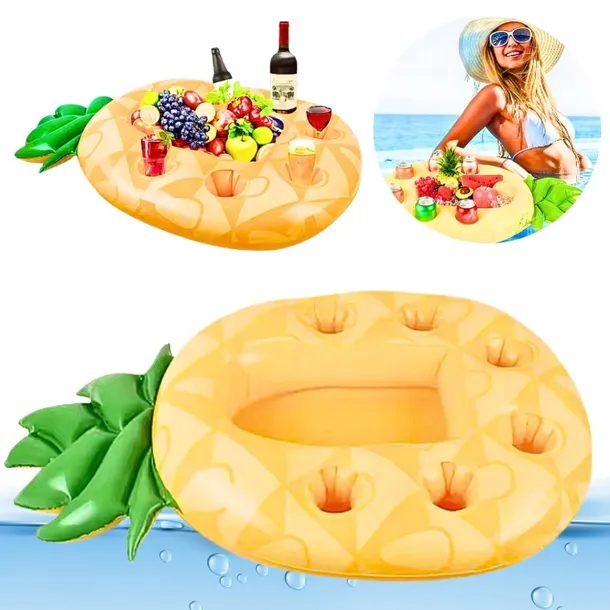 TACA Dmuchana Do BASENU JACUZZI Na Napoje Przekąski PŁYWAJĄCY STOLIK Ananas