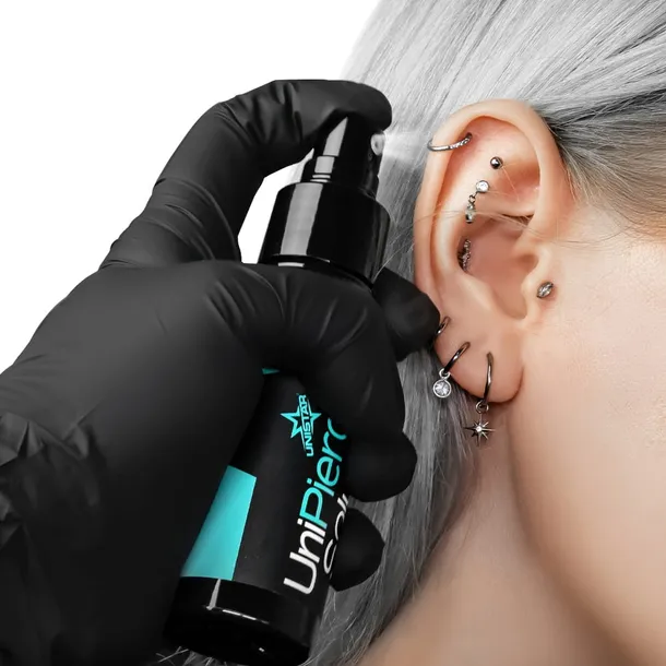 UNISTAR UniPiercing 60ml Spray do pielęgnacji przekłuć czysty piercing płyn