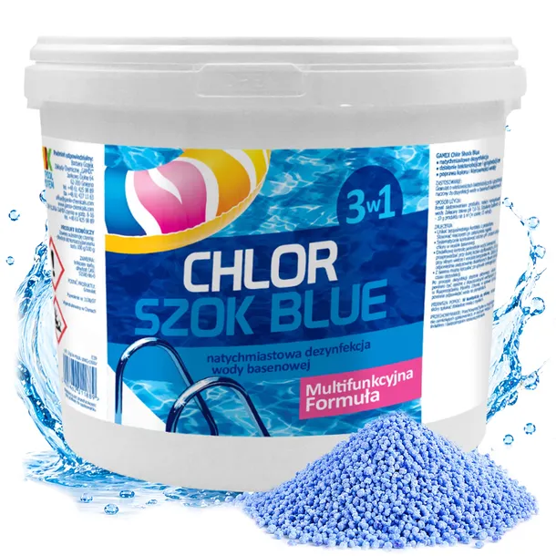 Chlor szok blue do basenu szybka dezynfekcja jacuzzi 3kg9