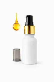 butelka-szklana-50ml-biala-matowa-z-pompka-zloto-czarna-do-kremu-oleju