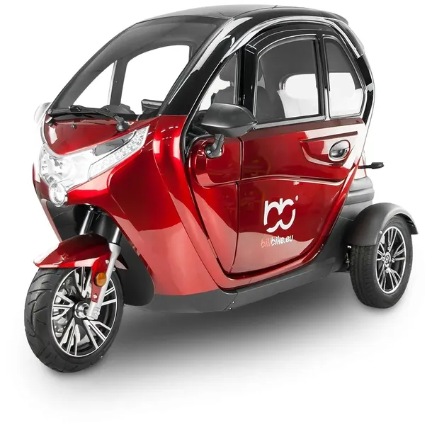 Skuter elektryczny zabudowany z dachem MICRO CAR BILI BIKE CITY GO -czerwon