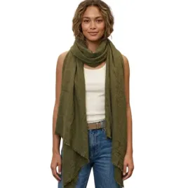 szal-damskai-zara-chusta-oliwkowa-z-domieszka-welny