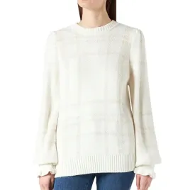 sweter-damska-naf-naf-tile-klasyczny-w-kolorze-zlamanej-bieli