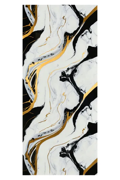 Płyta ścienna węglowa PCV WPC panel ścienny 280x122 cm Black Gold Flow Poł