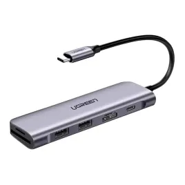 hub-ugreen-revodok-cm195-6w1-usb-c-hdmi-sd-100w-szary
