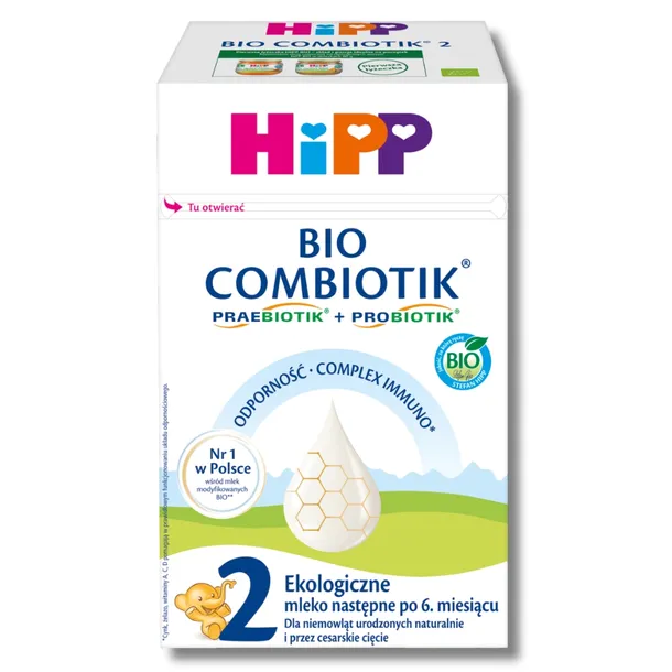 Mleko HiPP 2 BIO Combiotik 550g, mleko następne po 6 miesiącu