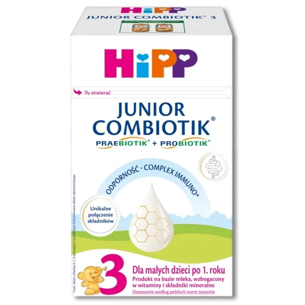 Mleko HIPP 3 JUNIOR COMBIOTIK 550g, mleko następne po 1 roku