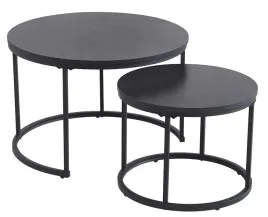 zestaw-2-stoliki-kawowe-loft-okragle-czarny-nowoczesne-industrial-70-50-cm