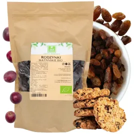 Zdjęcie produktu RODZYNKI SUŁTAŃSKIE BIO ekologiczne suszone do wypieków i musli 1 kg