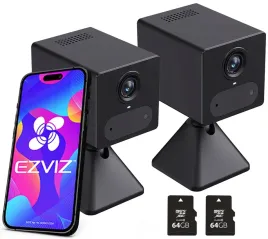 dwie-kamery-wewnetrzne-ezviz-cb2-4g-black-mikrofon-glosnik-karta-64gb