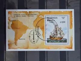 znaczki-marynistyka-statki-okrety-nicaragua-kasowany-zn42