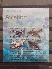 znaczki-lotnictwo-samoloty-turks-and-caicos-czysty-f8