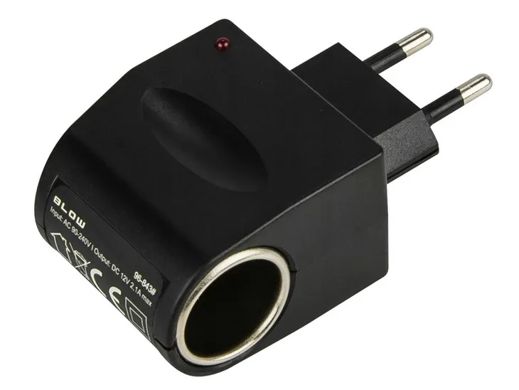 Adapter napięcia przejściówka gniazdo zapalniczki samochodowej 230/12V 2,1A
