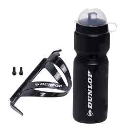 bidon-rowerowy-dunlop-750ml-z-koszykiem-czarny