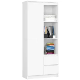 regal-biurowy-zamykany-2-szuflady-ordo-plus-80x35x180-cm-bialy-mat-or
