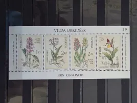 znaczki-flora-kwiaty-orchidea-szwecja-czysty-zn38