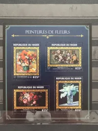 znaczki-malarstwo-kwiaty-niger-czysty-zn16