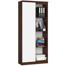 regal-biurowy-zamykany-polki-ordo-80x35x180-cm-wenge-bialy-mat-or-tyl