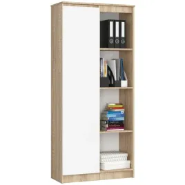 regal-biurowy-zamykany-polki-ordo-80x35x180-cm-dab-sonoma-bialy-mat