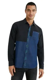 koszula-meska-desigual-folixia-patchork-czarna-denim