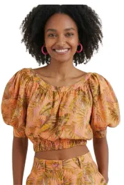 bluzka-damska-desigual-safari-crop-top-pomaranczowa