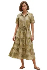 sukienka-koszulowa-damska-desigual-agora-stopniowana-khaki-safari