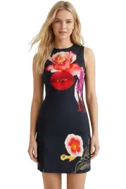 sukienka-damska-desigual-x-m-christian-lacroix-lips-czarna-dopasowana