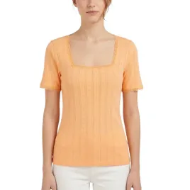 bluzka-damska-naf-naf-carre-bawelniana-pomaranczowa