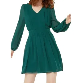 sukienka-damska-naf-naf-madane-zielona-rozkloszowana