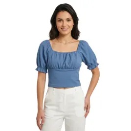 bluzka-damska-naf-naf-sylvou-niebieska-crop