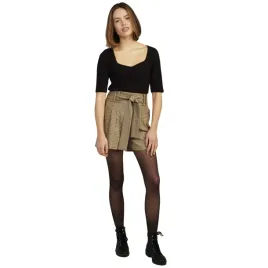 spodenki-damski-naf-naf-eleganckie-bezowe-w-pepitke