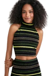 bluzka-damska-desigual-top-czarny-w-neonowe-pasy-halter