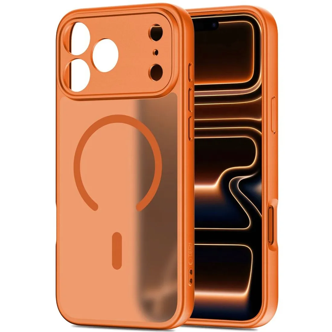 etui-pokrowiec-na-iphone-17-pro-max-basicmag-magsafe-pomaranczowe-stan-nowy