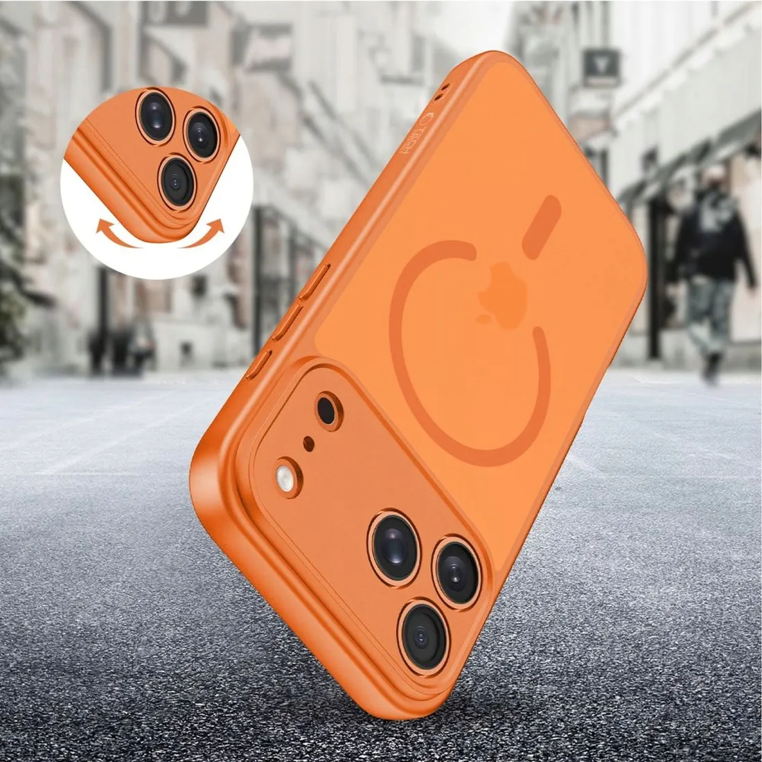 etui-pokrowiec-na-iphone-17-pro-max-basicmag-magsafe-pomaranczowe-stan-nowy
