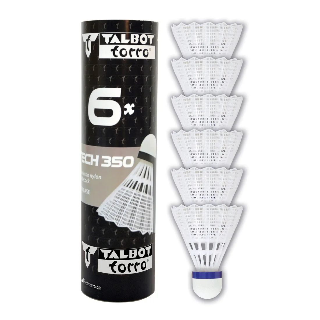 lotki-do-badmintona-talbot-torro-tech-350-medium-6-szt-biale