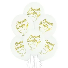 balony-30cm-chrzest-sw-biale-6szt