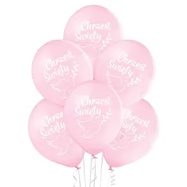 balony-30cm-chrzest-sw-rozowe-6szt