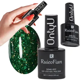 onlyu-ciemny-zielony-hybrydowy-lakier-do-paznokci-z-brokatem-lakier-uv-l135