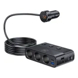 3mk-car-power-splitter-120w-pd-qc-pps-usb-3a1c3socket-black-stan-nowy