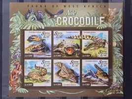 znaczki-fauna-gady-plazy-krokodyle-sierra-leone-czysty-f9