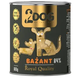 2dog-mokra-karma-dla-psa-bazant-84percent-royal-quality-800g