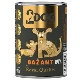 2dog-mokra-karma-dla-psa-bazant-84percent-royal-quality-400g