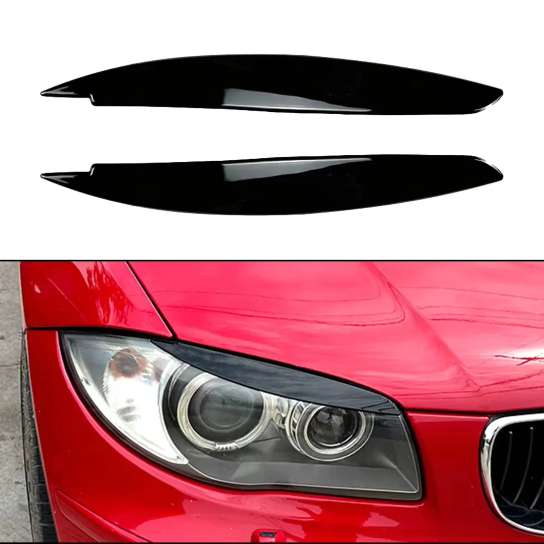 brewki-bmw-e81-e82-e87-e88-na-przednie-lampy-czarny-polysk-2004-2014