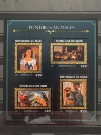 znaczki-malarstwo-zwierzeta-niger-czysty-zn16