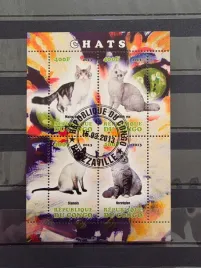 znaczki-fauna-zwierzeta-koty-congo-kasowany-zn16