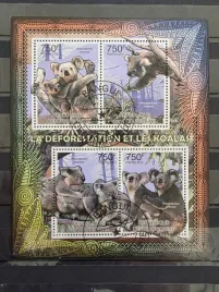 znaczki-fauna-zwierzeta-koala-centr-afryka-kasowany-zn28