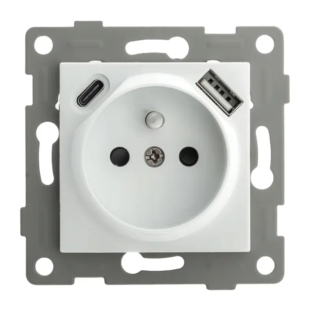 kontakt-biale-gniazdko-elektryczne-z-bolcem-pojedyncze-usb-c-fi60-do-ramek-stan-nowy