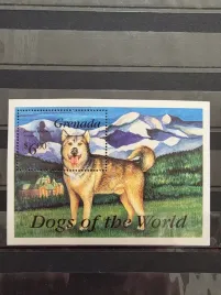 znaczki-fauna-zwierzeta-psy-grenada-czysty-zn22